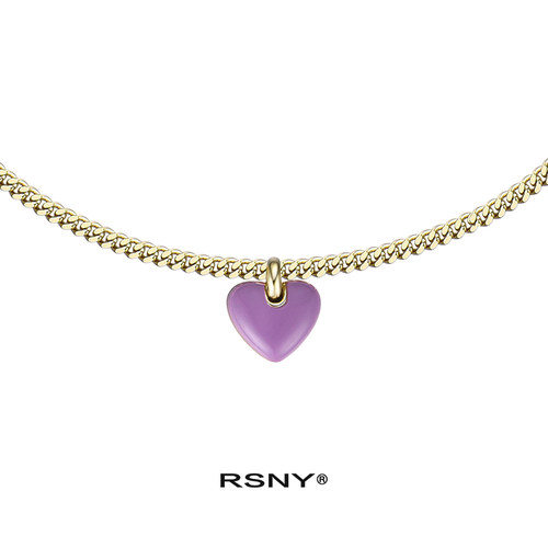 宋妍霏同款冷淡简约潮桃心项链