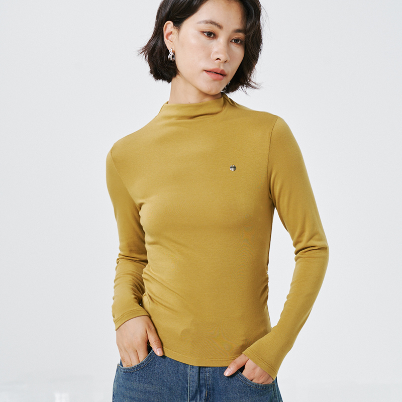 舒丹色柚4499长袖T恤秋小众