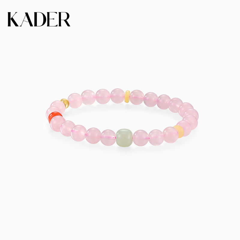 卡蒂罗春涧樱水晶手串925银新中式小众星云能量场手链生日礼物