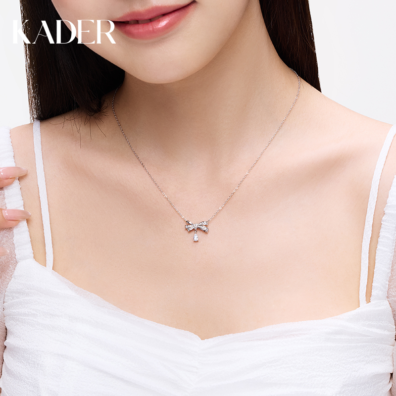 卡蒂罗丝带蝴蝶结项链女小众设计