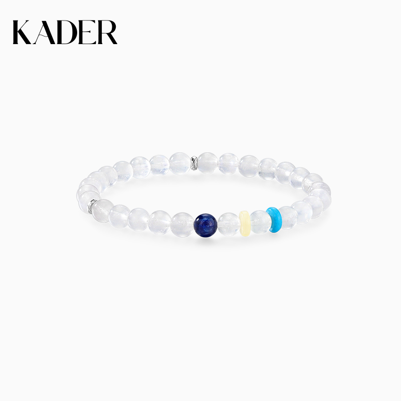 卡蒂罗絮云蓝月光手串925银新中式小众星云能量场手链生日礼物