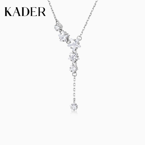 KADERS925银女闪耀锆石项链