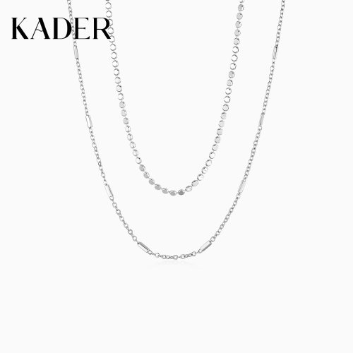 KADER开朵方圆之间叠戴项链女简约时尚小众设计锁骨链生日礼物