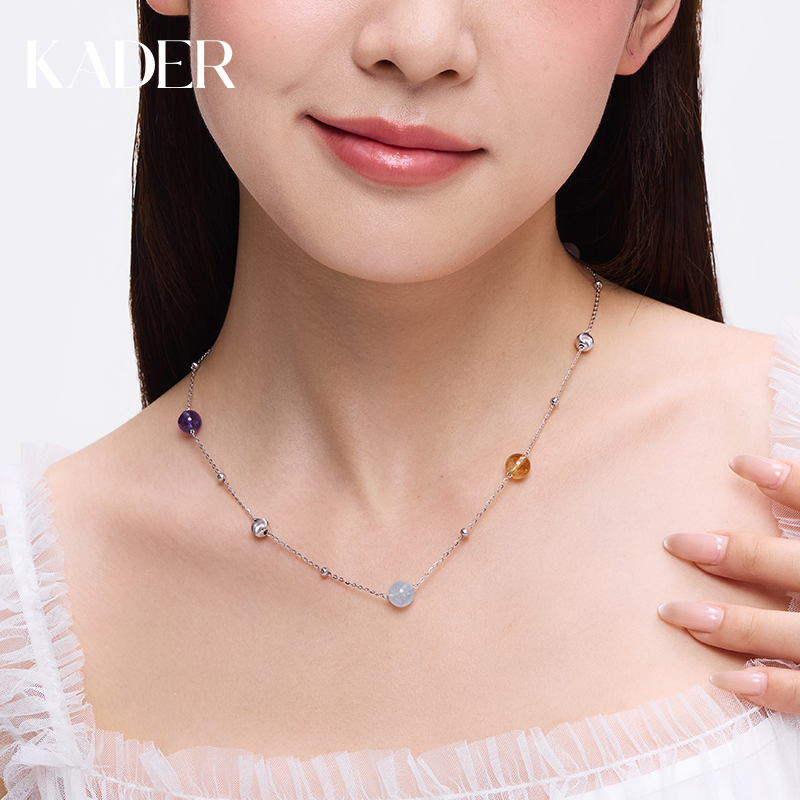 卡蒂罗幸运满天星项链女S925纯银轻奢小众设计款锁骨链生日礼物