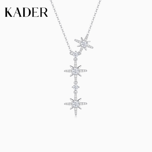 KADER开朵满天六芒星项链女925银小众设计锁骨链生日礼物送女友