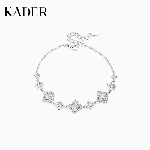 KADER开朵四叶莲花纹手链女简约时尚小众设计高级感新款生日礼物