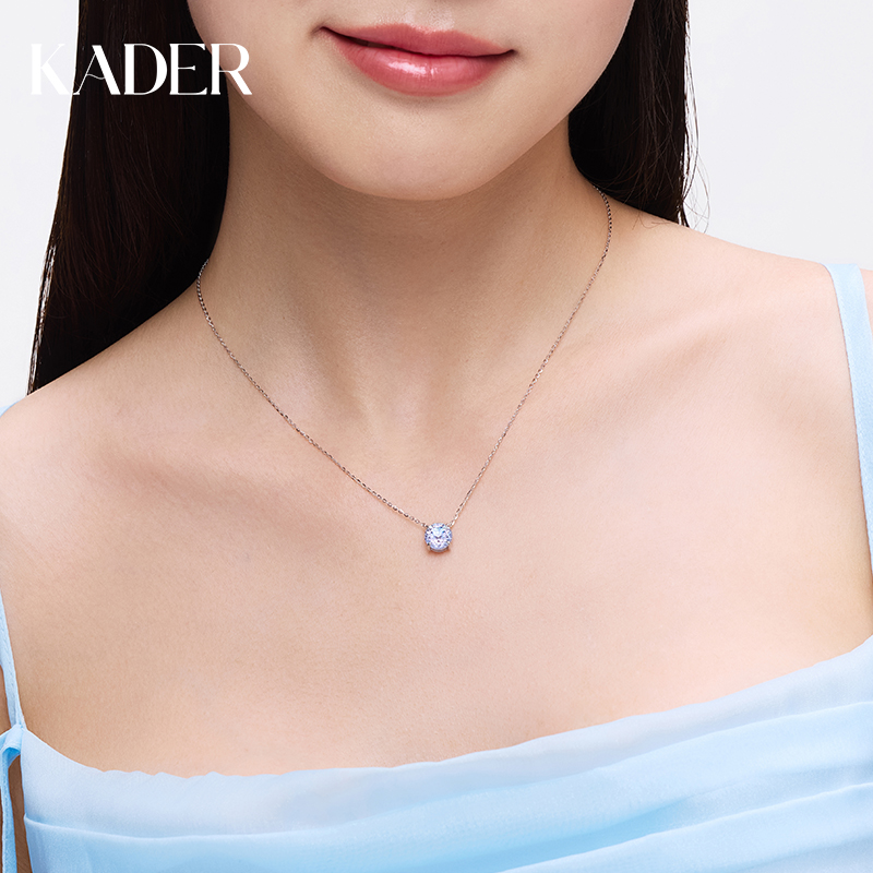 卡蒂罗极光烟花切项链女S925纯银轻奢小众设计款锁骨链生日礼物