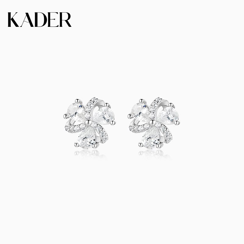 KADER925银女简约耳钉