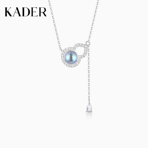 KADER开朵月光葫芦项链女925银简约时尚小众设计款锁骨链生日礼物