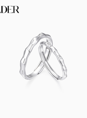 【可刻字】卡蒂罗君子好逑情侣对戒925银一对小众生日礼物送女友