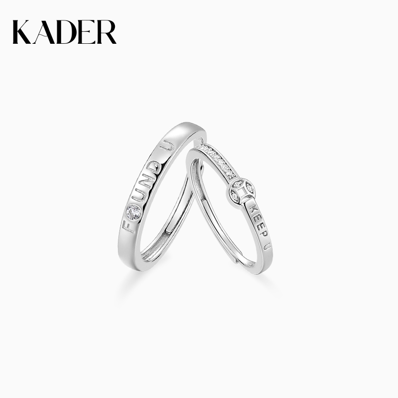 卡蒂罗缘启情侣对戒925银新中式国风戒指一对生日礼物送男女友