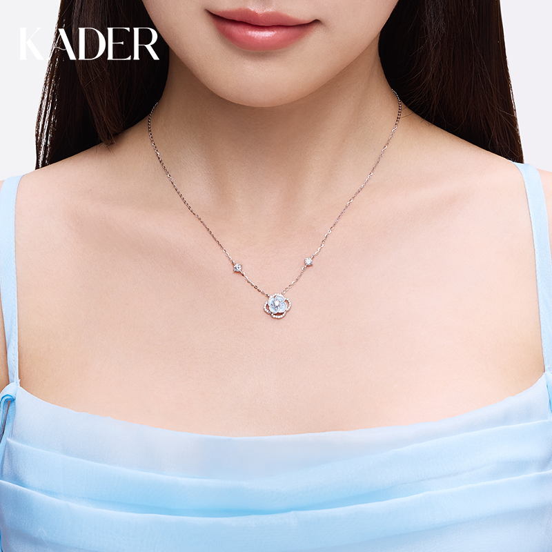 卡蒂罗夜光虞美人项链女S925纯银轻奢小众设计生日毕业礼物送女友