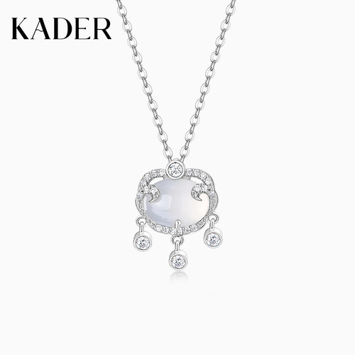 KADER开朵祥云吉祥锁项链女轻奢高级精致锁骨链小众百搭新款