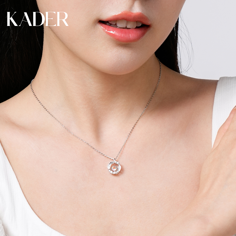 卡蒂罗心动守护项链女2高级感轻奢小众纯银锁骨链生日礼物送女友