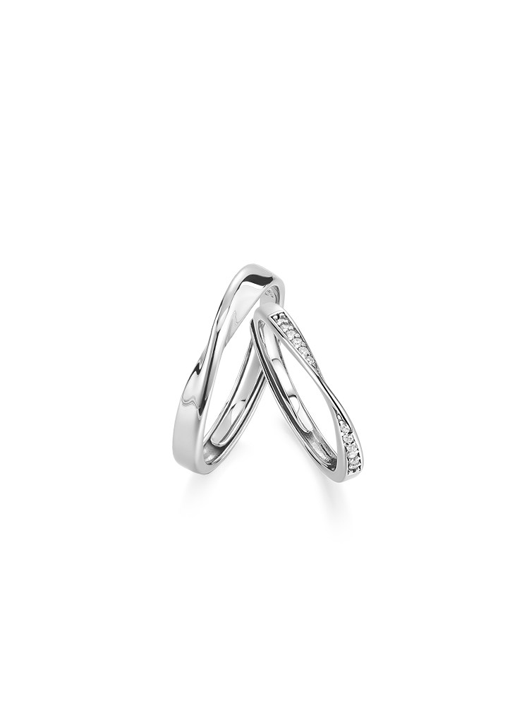 CATYRINUS MOBIUS RING COUPLE RING PAIR RING A PAIR OF PLAIN RINGS CHRISTMAS GIFT FOR GIRLFRIEND