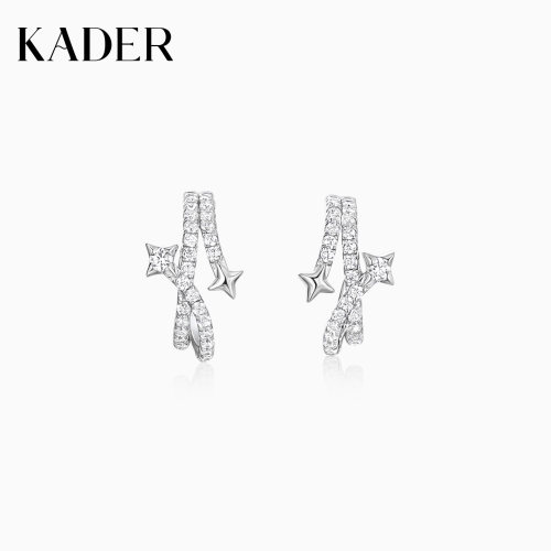 KADER开朵星光交织耳环简约时尚小众设计耳饰生日礼物送闺蜜