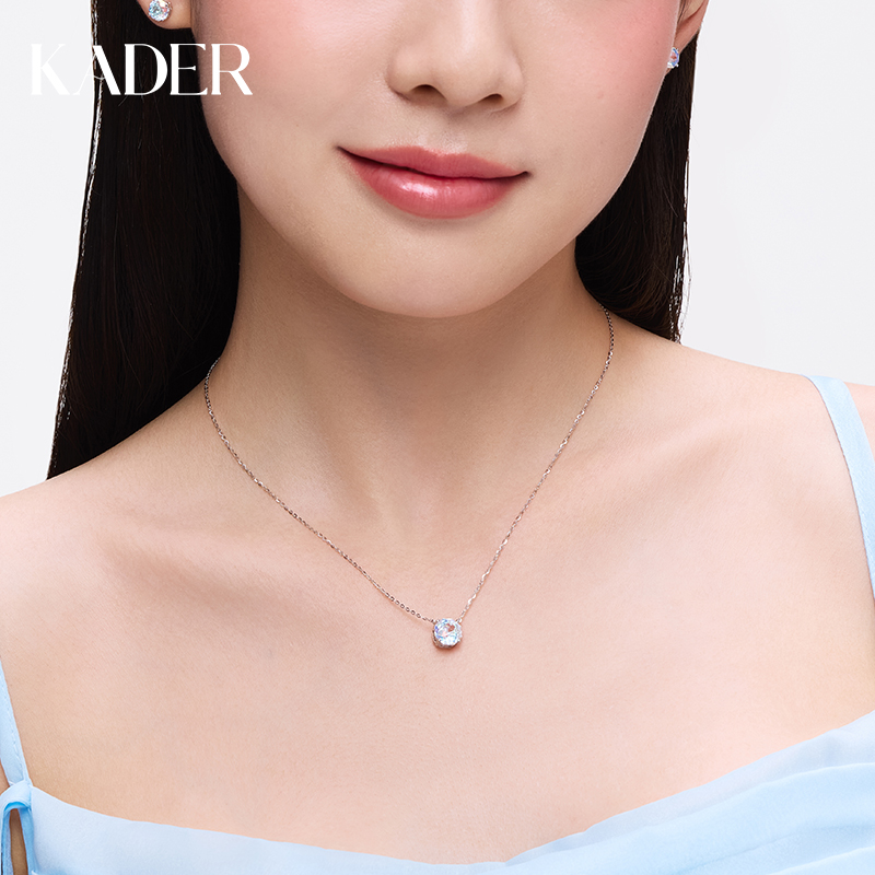 卡蒂罗幻彩玫瑰切项链女S925银轻奢小众设计锁骨链生日礼物送闺蜜