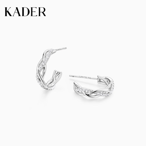 KADER开朵同心结耳环925银简约高级时尚小众设计感耳饰生日礼物