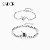 卡蒂罗心动火花情侣手链男女一对小众原创设计生日礼物送女友