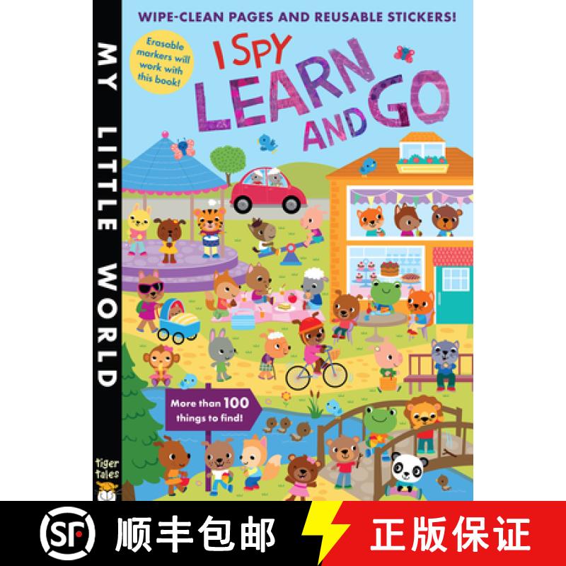 【3-4周达】I Spy Learn and Go: Wipe-Clean Pages, Stickers and More Than 100 Things to Find! [9781589253131]