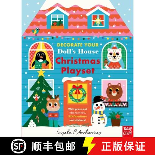 【3-4周达】Decorate Your Doll's House: Christmas Playset : Festive interactive play pieces and sticke... [9781807082413]