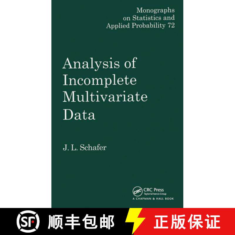 预订 Analysis of Incomplete Multivariate Data [9780412040610]
