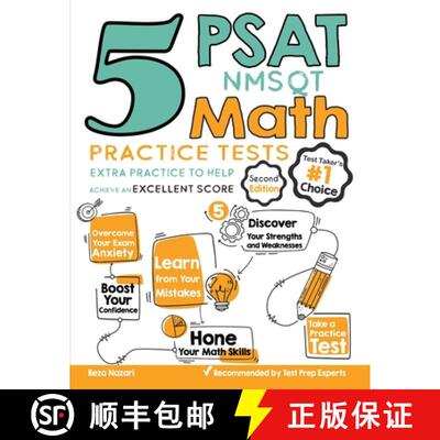 【3-4周达】5 PSAT / NMSQT Math Practice Tests: Extra Practice to Help Achieve an Excellent Score [9781646122639]