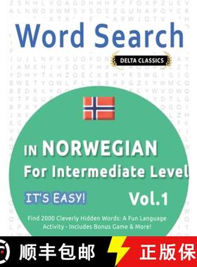 预订 Word Search in Norwegian for Intermediate Level - It's Easy! Vol.1 - Delta Classics - Find 2000 ... [9798349006159]