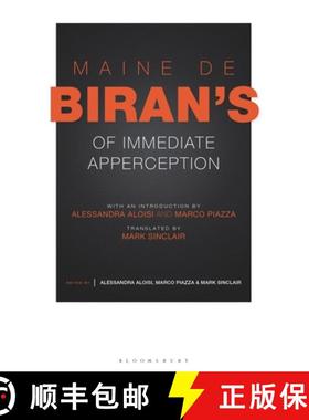 预订 Maine de Biran's 'Of Immediate Apperception' [9781350262300]