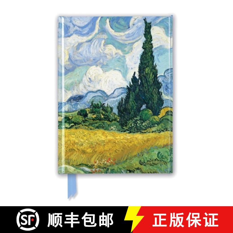 【3-4周达】Vincent Van Gogh: Wheat Field with Cypresses (Foiled Journal) [9781787550049]