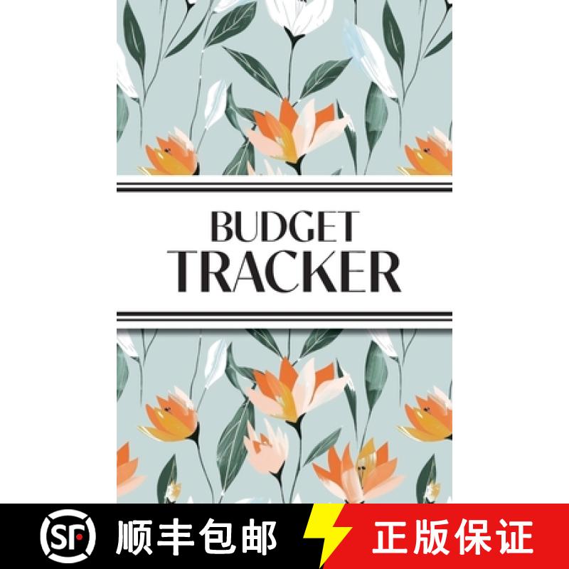 【2-3周达】Budget Tracker (Orange and White Flowers): 6x9 Monthly Finance Organizer for Expenses, Sav... [9781834120324]