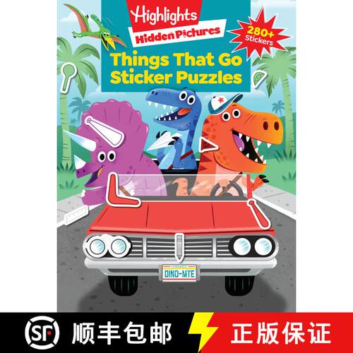 精装 Things That Go Sticker Puzzles: Transportation Activity Book of Cars, Trucks, Planes and More, H... [9781629799506]