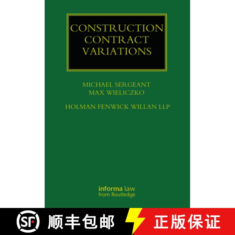【3-4周达】Construction Contract Variations [9781843119500]