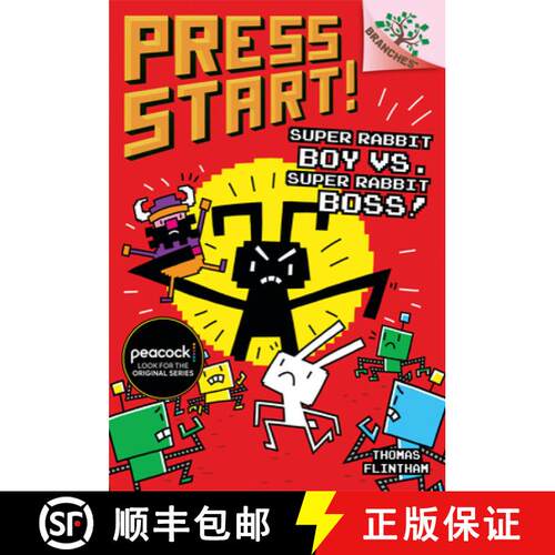 【3-4周达】精装 Super Rabbit Boy vs. Super Rabbit Boss!: A Branches Book (Press Start! #4) (Library E... [9781338034769]