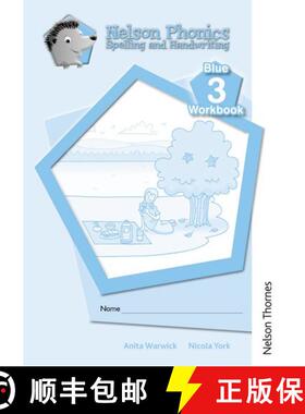 【3-4周达】Nelson Phonics Spelling and Handwriting Blue Workbooks 3 (10) [9781408506110]
