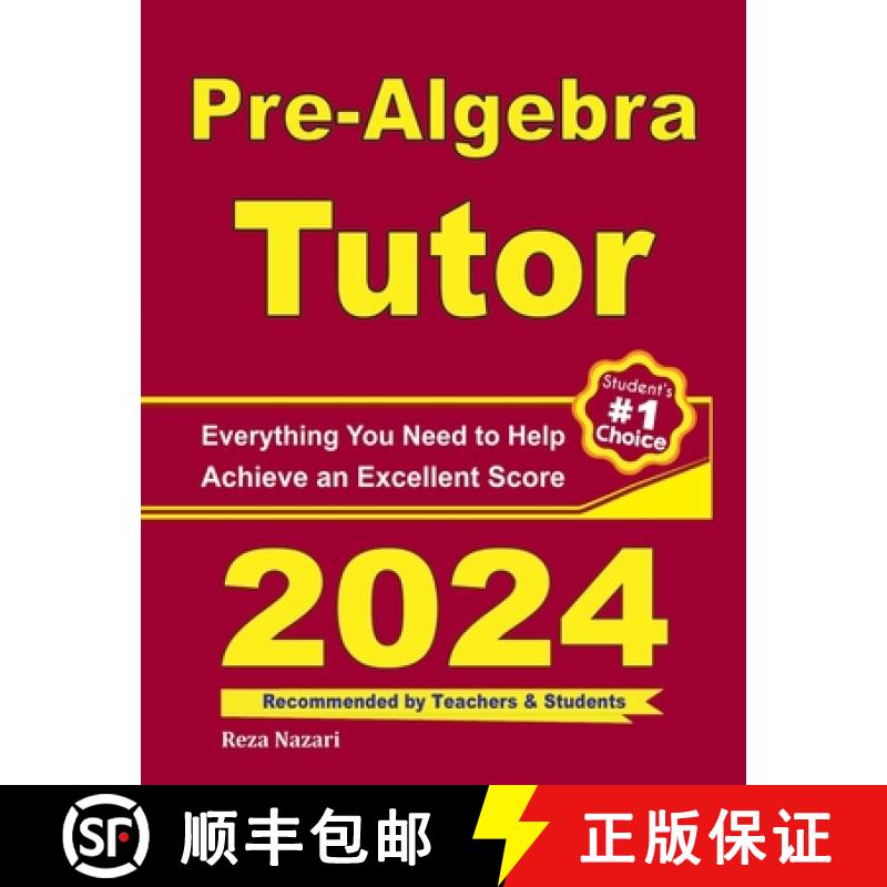 【2-3周达】Pre-Algebra Tutor: Everything You Need to Help Achieve an Excellent Score [9781637195574]