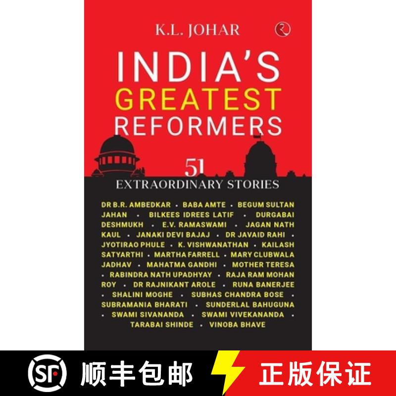 【3-4周达】India's Greatest Reformers: 51 Extraordinary Stories [9789361567735] - 实物图