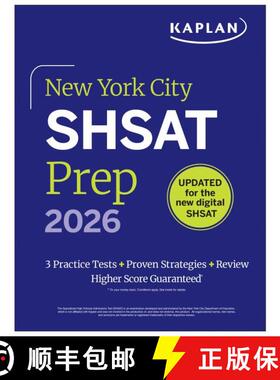 【3-4周达】New York City SHSAT Prep 2026: 3 Practice Tests + Proven Strategies + Review [9798349701801]