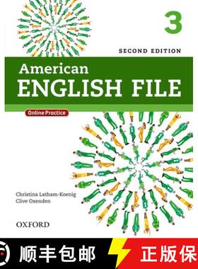 【3-4周达】American English File Second Edition: 3 Student's Book with Oxford Online Skills Program [9780194776172]
