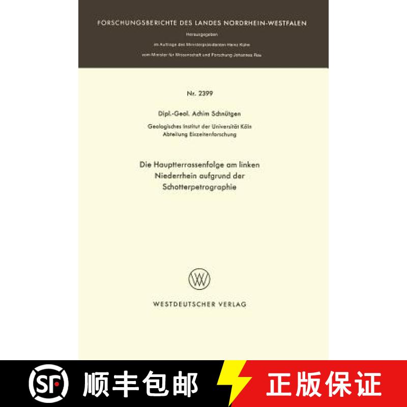 【3-4周达】Die Hauptterrassenfolge Am Linken Niederrhein Aufgrund Der Schotterpetrographie [9783322988409]