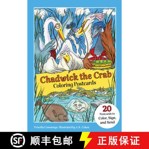 【3-4周达】Chadwick the Crab's 40th Birthday Coloring Postcards: 20 Postcards to Color, Sign, and Send [9780764371677]