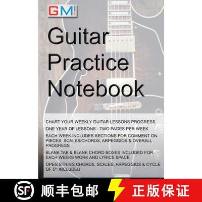 【3-4周达】Guitar Practice Notebook: Instrumental diary for guitarists [9780995673250]