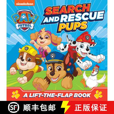【3-4周达】PAW Patrol Search and Rescue Pups: A lift-the-flap book [9780008616687]