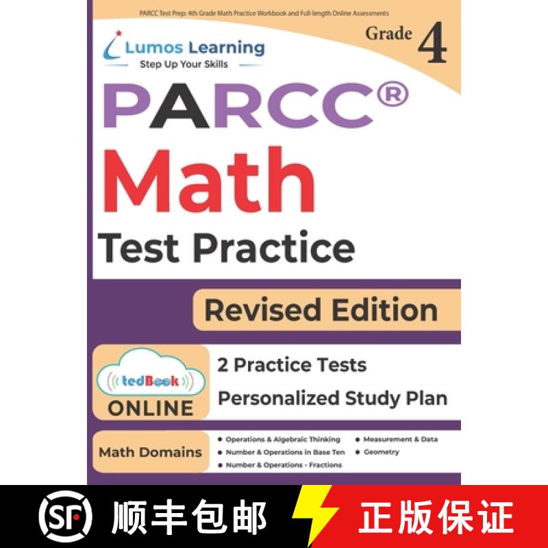 【3-4周达】PARCC Test Prep: 4th Grade Math Practice Workbook and Full-length Online Assessments: PARC... [9781946795298]