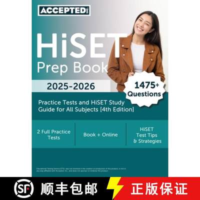 【4周达】HiSET Prep Book 2025-2026: 2 Practice Tests and HiSET Study Guide for All Subjects[4th Edit...[9781637989166]