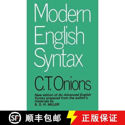 【3-4周达】Modern English Syntax [9780415050746]