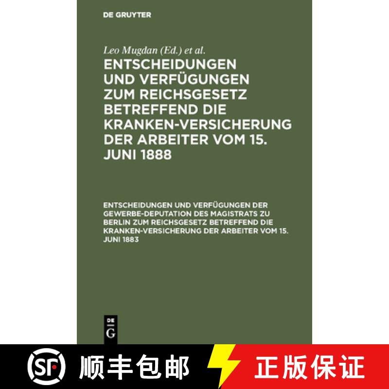 【2-3周达】Entscheidungen Und Verf gungen Der Gewerbe-Deputation Des Magistrats Zu Berlin Zum Reichsg... [9783111164281]