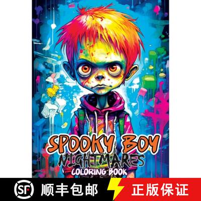 【3-4周达】Nightmares Coloring Book: Spooky Boys will Embark on a Journey Through Enigmatic Cities Fu... [9788396864659]