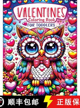 预订 Valentines Coloring Book for Toddlers: Simple, Happy Little Kawaii Animals Featuring a Unicorn, ... [9788397036130]