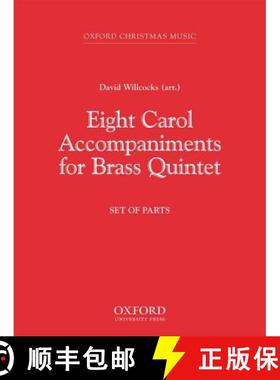 【3-4周达】Eight Carol Accompaniments for Brass a 5: Set of parts [9780193804463]